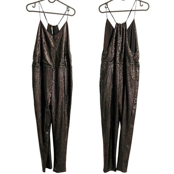 Free People All Over Sequin Jumpsuit in Black XS - Picture 4 of 9
